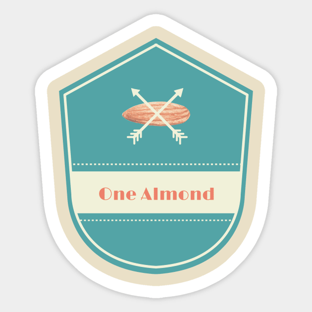 One Almond Sticker by FolkBloke